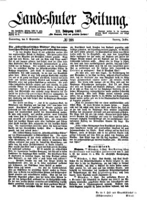 Landshuter Zeitung Donnerstag 5. September 1867