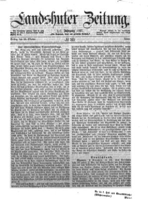 Landshuter Zeitung Freitag 18. Oktober 1867