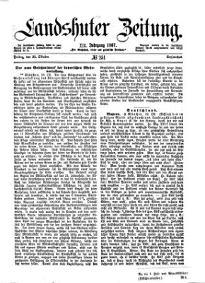 Landshuter Zeitung Freitag 25. Oktober 1867