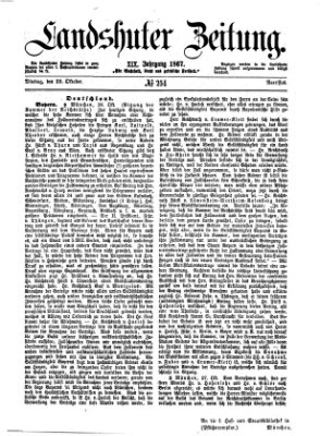 Landshuter Zeitung Dienstag 29. Oktober 1867