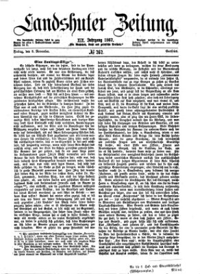 Landshuter Zeitung Freitag 8. November 1867