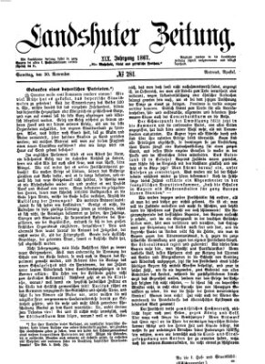 Landshuter Zeitung Samstag 30. November 1867
