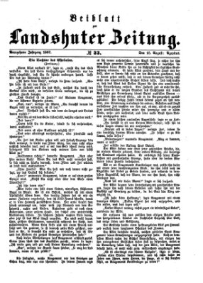 Landshuter Zeitung Sonntag 18. August 1867