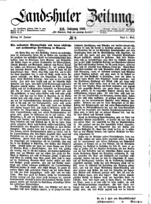 Landshuter Zeitung Freitag 10. Januar 1868