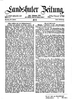 Landshuter Zeitung Samstag 25. Januar 1868