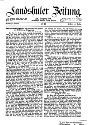 Landshuter Zeitung Samstag 8. Februar 1868