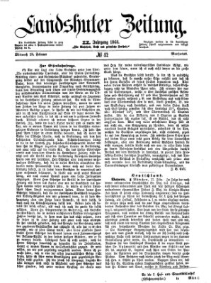 Landshuter Zeitung Mittwoch 19. Februar 1868