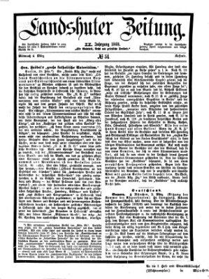 Landshuter Zeitung Mittwoch 4. März 1868