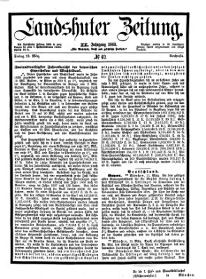 Landshuter Zeitung Freitag 13. März 1868