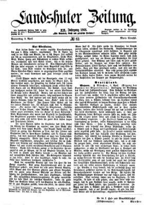 Landshuter Zeitung Donnerstag 9. April 1868