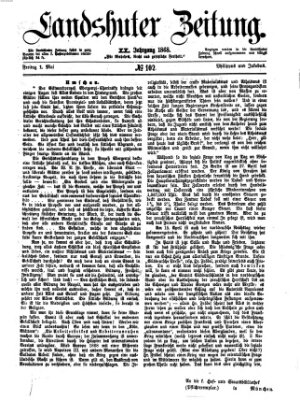Landshuter Zeitung Freitag 1. Mai 1868