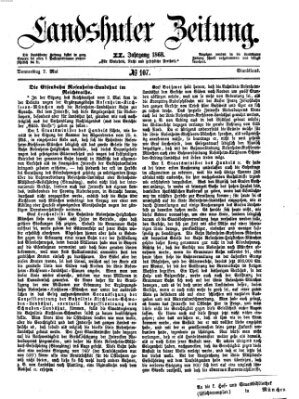 Landshuter Zeitung Donnerstag 7. Mai 1868