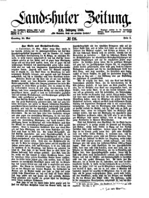 Landshuter Zeitung Samstag 30. Mai 1868