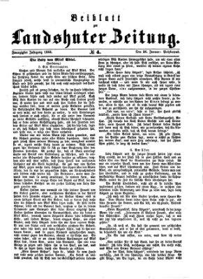 Landshuter Zeitung Sonntag 26. Januar 1868