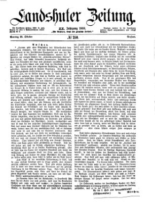 Landshuter Zeitung Sonntag 25. Oktober 1868