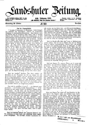 Landshuter Zeitung Donnerstag 29. Oktober 1868