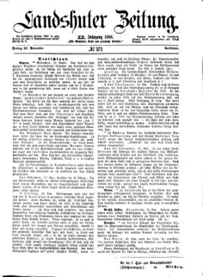 Landshuter Zeitung Freitag 20. November 1868