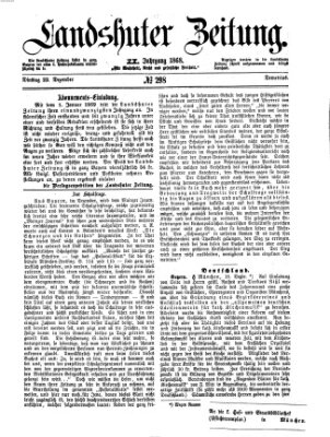 Landshuter Zeitung Dienstag 22. Dezember 1868