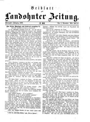 Landshuter Zeitung Sonntag 1. November 1868