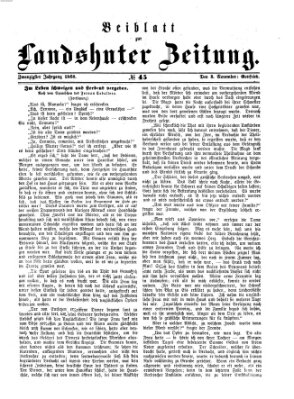 Landshuter Zeitung Sonntag 8. November 1868