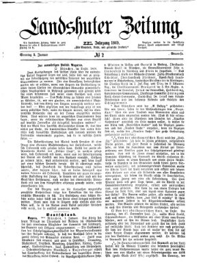 Landshuter Zeitung Sonntag 3. Januar 1869