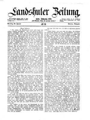 Landshuter Zeitung Samstag 30. Januar 1869
