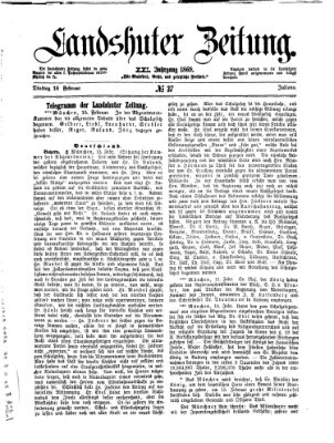 Landshuter Zeitung Dienstag 16. Februar 1869