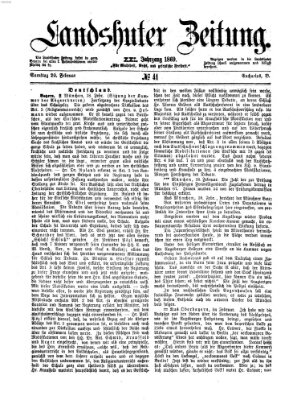Landshuter Zeitung Samstag 20. Februar 1869