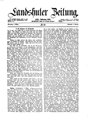 Landshuter Zeitung Sonntag 7. März 1869