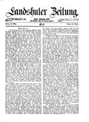 Landshuter Zeitung Freitag 12. März 1869