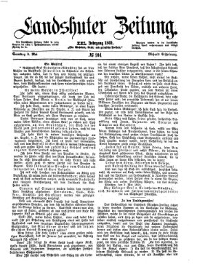 Landshuter Zeitung Samstag 8. Mai 1869