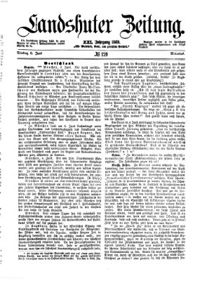 Landshuter Zeitung Dienstag 8. Juni 1869