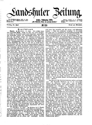 Landshuter Zeitung Dienstag 15. Juni 1869