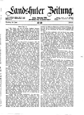 Landshuter Zeitung Samstag 19. Juni 1869