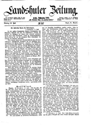 Landshuter Zeitung Dienstag 13. Juli 1869