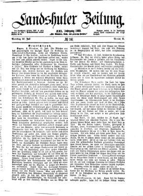 Landshuter Zeitung Samstag 17. Juli 1869