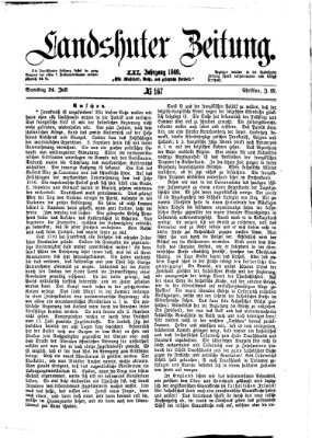 Landshuter Zeitung Samstag 24. Juli 1869