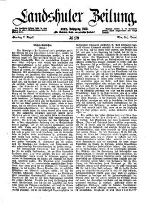 Landshuter Zeitung Samstag 7. August 1869