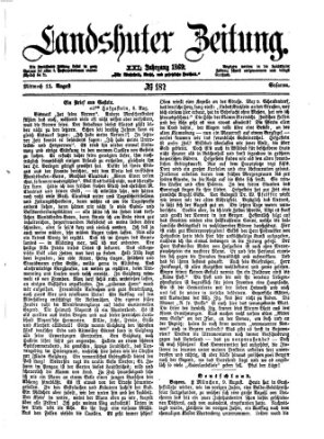 Landshuter Zeitung Mittwoch 11. August 1869