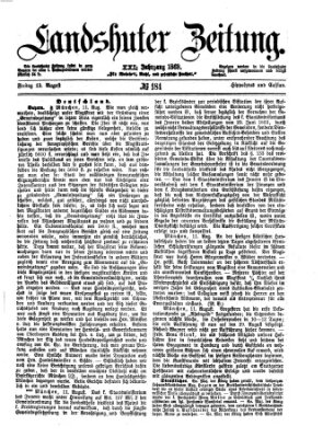 Landshuter Zeitung Freitag 13. August 1869