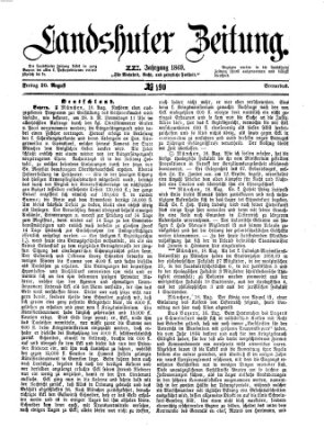 Landshuter Zeitung Freitag 20. August 1869