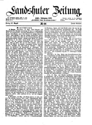 Landshuter Zeitung Freitag 27. August 1869