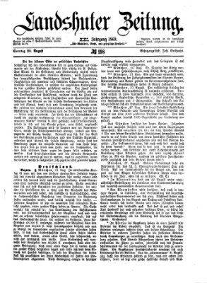 Landshuter Zeitung Sonntag 29. August 1869