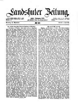 Landshuter Zeitung Samstag 11. September 1869