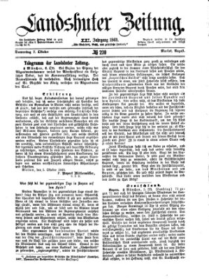Landshuter Zeitung Donnerstag 7. Oktober 1869