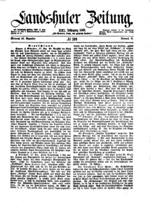 Landshuter Zeitung Mittwoch 29. Dezember 1869