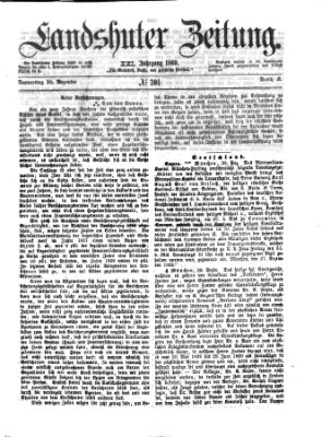 Landshuter Zeitung Donnerstag 30. Dezember 1869