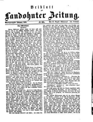 Landshuter Zeitung Sonntag 29. August 1869