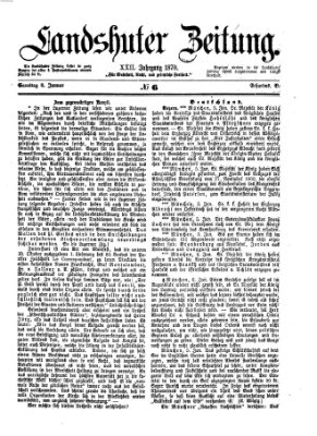 Landshuter Zeitung Samstag 8. Januar 1870
