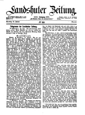 Landshuter Zeitung Samstag 15. Januar 1870